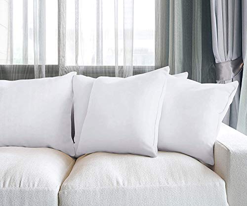 Utopia Bedding Relleno de Cojín 40 x 40 cm (4 Unidades) - Funda de Mezcla de Algodón - Fibra Virgen Siliconada - Almohadas de Sofá (Blanco) Utopia Bedding Relleno de Cojín 40 x 40 cm (4 Unidades) - Funda de Mezcla de Algodón - Fibra Virgen Siliconada - Almohadas de Sofá (Blanco)