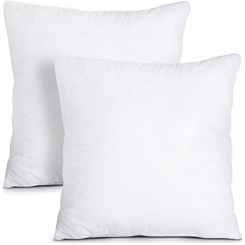 Utopia Bedding Relleno de Cojín 45 x 45 cm (2 Unidades) - Funda de Mezcla de Algodón - Fibra Virgen Siliconada - Almohadas de Sofá (Blanco) Utopia Bedding Relleno de Cojín 45 x 45 cm (2 Unidades) - Funda de Mezcla de Algodón - Fibra Virgen Siliconada - Almohadas de Sofá (Blanco)