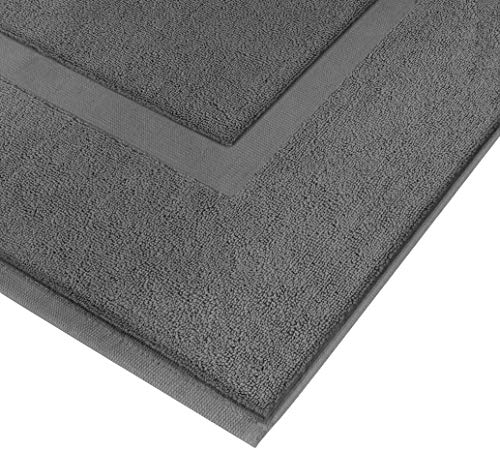 Utopia Towels - 2 Alfombrillas de baño, Alfombra baño - 100% algodón Lavable en la Lavadora (53 x 86 cm, Gris) - Altamente Absorbente Utopia Towels - 2 Alfombrillas de baño, Alfombra baño - 100% algodón Lavable en la Lavadora (53 x 86 cm, Gris) - Altamente Absorbente