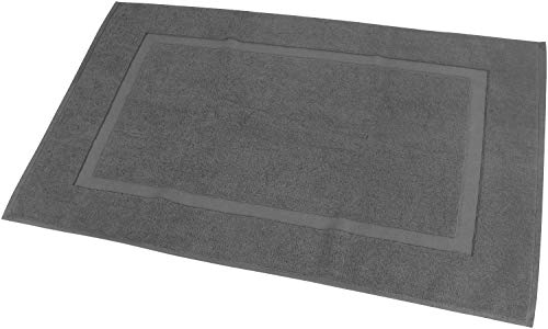 Utopia Towels - 2 Alfombrillas de baño, Alfombra baño - 100% algodón Lavable en la Lavadora (53 x 86 cm, Gris) - Altamente Absorbente