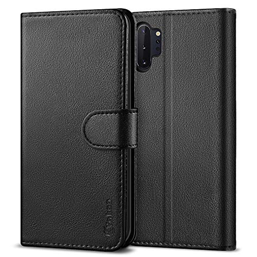 Vakoo Wallet Serie Carcasa Funda para Samsung Galaxy Note 10 Plus, Funda Samsung Galaxy Note 10 Plus 5G, Negro