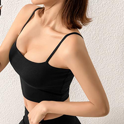 VALICLUD Mujeres Niñas Sexy Spaghetti Skinny Strap Sujetador Deportivo Acolchado Gimnasio Entrenamiento Cami Top Cómodo Chaleco Tank Running Crop Seamless Yoga Bra VALICLUD Mujeres Niñas Sexy Spaghetti Skinny Strap Sujetador Deportivo Acolchado Gimnasio Entrenamiento Cami Top Cómodo Chaleco Tank Running Crop Seamless Yoga Bra