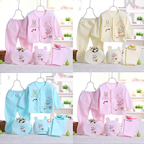 Value Pack Recién Nacido Bebé, LANSKIRT 6PCS Bebé Niña Niño Dibujos Animados Manga Larga Tops + Sombrero + Dos Pantalones + Conjunto de Traje Babero Value Pack Recién Nacido Bebé, LANSKIRT 6PCS Bebé Niña Niño Dibujos Animados Manga Larga Tops + Sombrero + Dos Pantalones + Conjunto de Traje Babero