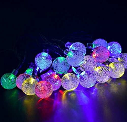 Valuetom 10M 80 LED 2 Mods Luces de hadas y Bola de Cristal Cadena de Luces Decorativas para Fiesta de Navidad, Fiesta Casera, Boda al aire libre y Decoración del jardín