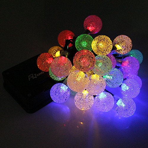 Valuetom 10M 80 LED 2 Mods Luces de hadas y Bola de Cristal Cadena de Luces Decorativas para Fiesta de Navidad, Fiesta Casera, Boda al aire libre y Decoración del jardín