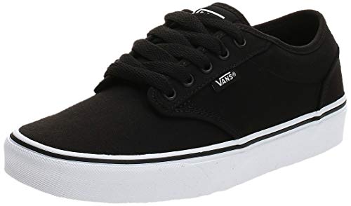 Vans Atwood, Sneaker Hombre, Negro (Black/White Canvas 187), 43 EU Vans Atwood, Sneaker Hombre, Negro (Black/White Canvas 187), 43 EU