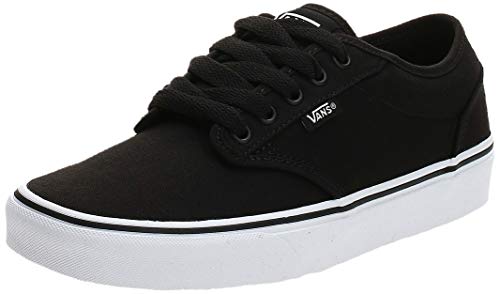 Vans Atwood, Sneaker Hombre, Negro (Black/White Canvas 187), 43 EU