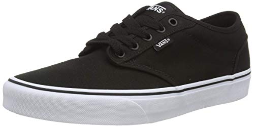 Vans Atwood, Sneaker Hombre, Negro (Black/White Canvas 187), 43 EU Vans Atwood, Sneaker Hombre, Negro (Black/White Canvas 187), 43 EU