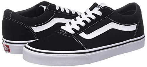 Vans Ward Canvas, Zapatillas Hombre, Negro ((Suede/Canvas) Black/White C4R), 41 EU