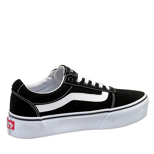 Vans Ward Platform Canvas Zapatillas Mujer, Negro (Canvas) Black/White 187), 42 EU (8 UK) Vans Ward Platform Canvas Zapatillas Mujer, Negro (Canvas) Black/White 187), 42 EU (8 UK)
