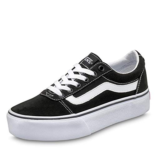 Vans Ward Platform Canvas Zapatillas Mujer, Negro (Canvas) Black/White 187), 42 EU (8 UK) Vans Ward Platform Canvas Zapatillas Mujer, Negro (Canvas) Black/White 187), 42 EU (8 UK)