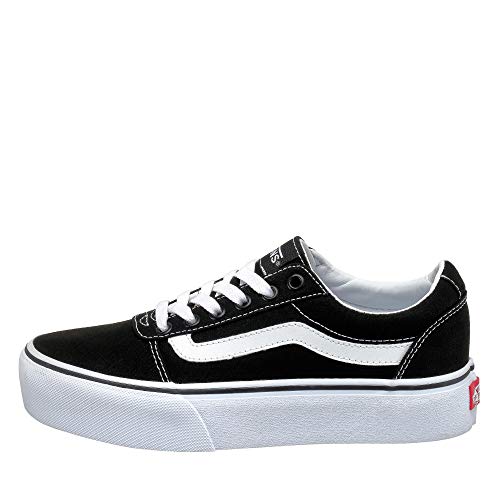 Vans Ward Platform Canvas Zapatillas Mujer, Negro (Canvas) Black/White 187), 42 EU (8 UK) Vans Ward Platform Canvas Zapatillas Mujer, Negro (Canvas) Black/White 187), 42 EU (8 UK)