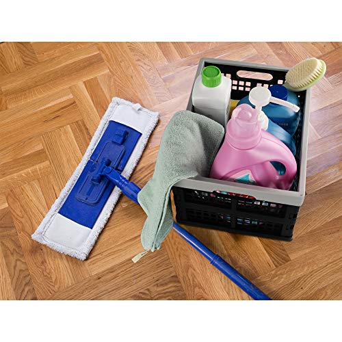 Vareone Cajas Cesta de Almacenamiento Plegables de Plástico, Color Gris y negro, 3 Unidades Vareone Cajas Cesta de Almacenamiento Plegables de Plástico, Color Gris y negro, 3 Unidades