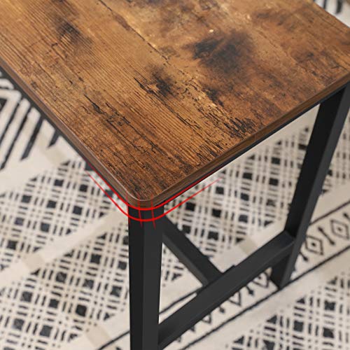 VASAGLE Bancos para Cocina, Juego de 2, Bancos Interiores Estilo Industrial, 108 x 32,5 x 50 cm, Estructura Metálica Duradera, para Cocina, Comedor, Sala de Estar, Marrón Rústico KTB33X VASAGLE Bancos para Cocina, Juego de 2, Bancos Interiores Estilo Industrial, 108 x 32,5 x 50 cm, Estructura Metálica Duradera, para Cocina, Comedor, Sala de Estar, Marrón Rústico KTB33X