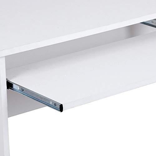 VASAGLE Escritorio de la Computadora Blanco Ordenador en Forma de L, Mesa esquinera para Casa Oficina, con 2 Estantes de Almacenaje,140 x 120 x 75 cm LCD810W