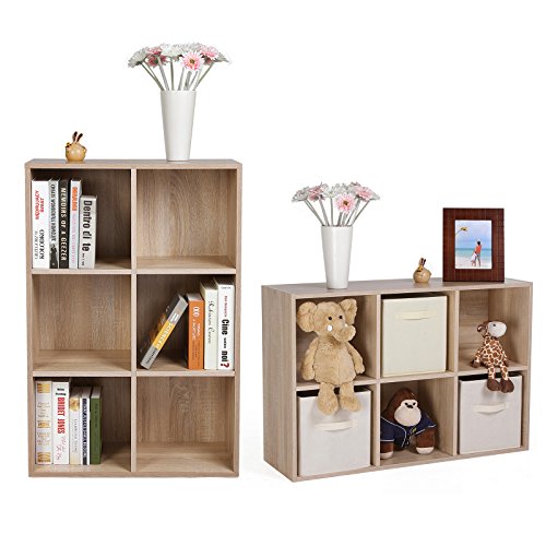 VASAGLE Estantería de Madera, Biblioteca, Organizador con 6 Compertimientos, 65,5 x 30,5 x 97,5 cm, Color Roble LBC203H, roble VASAGLE Estantería de Madera, Biblioteca, Organizador con 6 Compertimientos, 65,5 x 30,5 x 97,5 cm, Color Roble LBC203H, roble