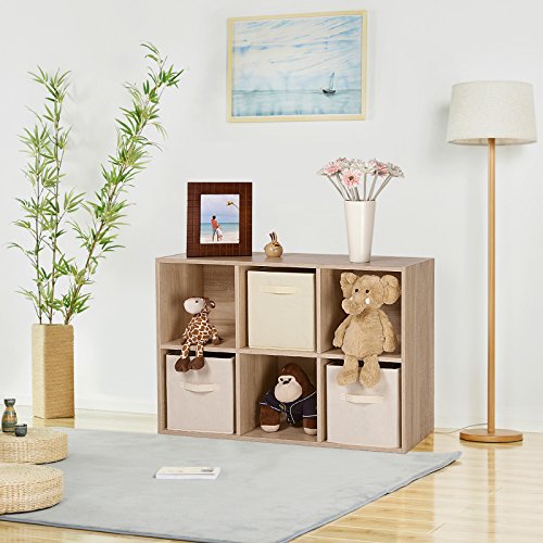 VASAGLE Estantería de Madera, Biblioteca, Organizador con 6 Compertimientos, 65,5 x 30,5 x 97,5 cm, Color Roble LBC203H, roble VASAGLE Estantería de Madera, Biblioteca, Organizador con 6 Compertimientos, 65,5 x 30,5 x 97,5 cm, Color Roble LBC203H, roble