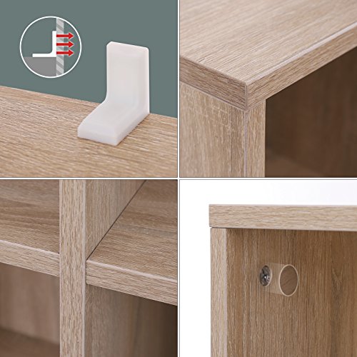 VASAGLE Estantería para Libros de 8 Cubos, Estantería de Madera y Estantería de exposición, Armario Independiente para la Oficina, casa, Color Roble LBC24NL VASAGLE Estantería para Libros de 8 Cubos, Estantería de Madera y Estantería de exposición, Armario Independiente para la Oficina, casa, Color Roble LBC24NL