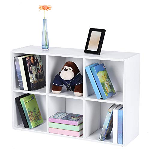 VASAGLE Librería Estantería Biblioteca con 6 Compartimentos 65,5 x 30,5 x 97,5 cm Blanco LBC203D, blanco VASAGLE Librería Estantería Biblioteca con 6 Compartimentos 65,5 x 30,5 x 97,5 cm Blanco LBC203D, blanco