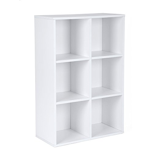 VASAGLE Librería Estantería Biblioteca con 6 Compartimentos 65,5 x 30,5 x 97,5 cm Blanco LBC203D, blanco VASAGLE Librería Estantería Biblioteca con 6 Compartimentos 65,5 x 30,5 x 97,5 cm Blanco LBC203D, blanco