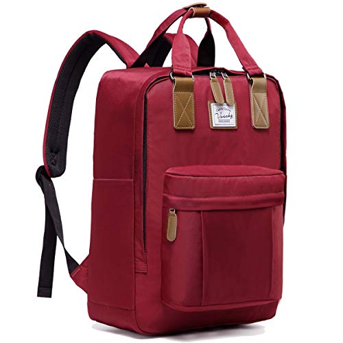VASCHY Mochila Mujer,Mochilas Escolares Juveniles Vintage Mochila Portatil 15.6 Pulgadas para Hombre Universidad Resistente al Agua Rojo VASCHY Mochila Mujer,Mochilas Escolares Juveniles Vintage Mochila Portatil 15.6 Pulgadas para Hombre Universidad Resistente al Agua Rojo