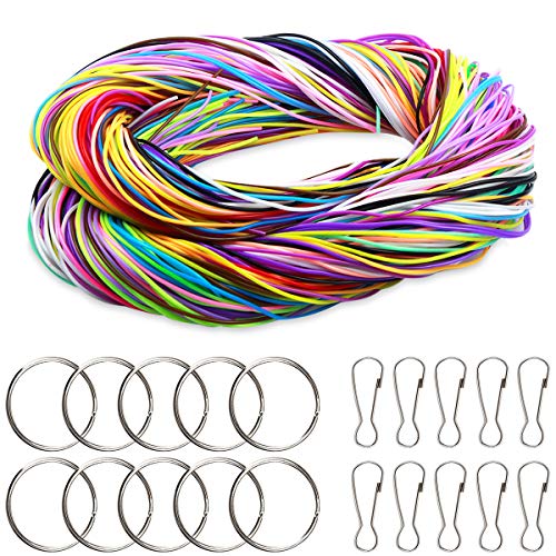 Vascinate 200 PCS hilo Plastico, Cuerda, Cordón Plástico, Bastelset para para la Pulsera DIY, Joyería, 20 Colores Vascinate 200 PCS hilo Plastico, Cuerda, Cordón Plástico, Bastelset para para la Pulsera DIY, Joyería, 20 Colores