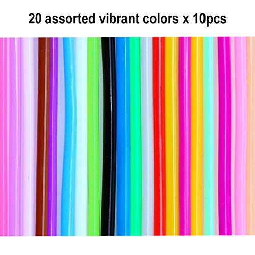 Vascinate 200 PCS hilo Plastico, Cuerda, Cordón Plástico, Bastelset para para la Pulsera DIY, Joyería, 20 Colores Vascinate 200 PCS hilo Plastico, Cuerda, Cordón Plástico, Bastelset para para la Pulsera DIY, Joyería, 20 Colores