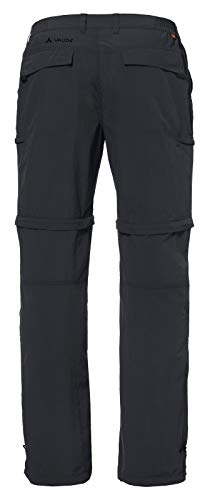 VAUDE Men's Farley ZO IV – Pantalón desmontable de senderismo para hombre – color negro, talla 52