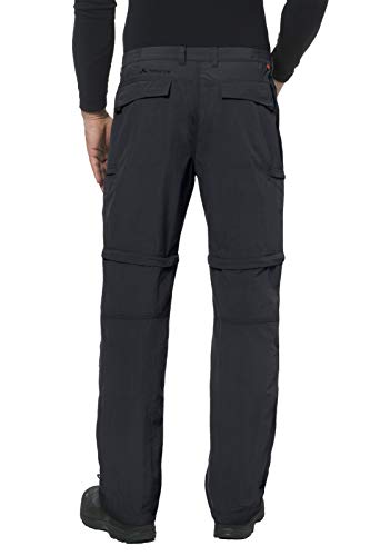 VAUDE Men's Farley ZO IV – Pantalón desmontable de senderismo para hombre – color negro, talla 52
