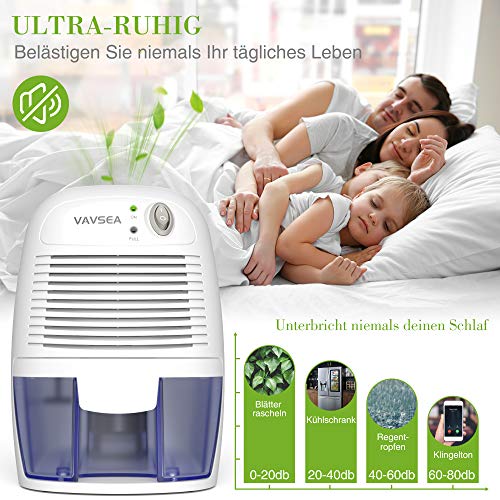 VAVSEA Deshumidificador Eléctrico,Deshumidificadores Compacto y portátil,500 ml, Protege Frente a la Humedad,la Suciedad y el Moho en casa, en la Cocina, en dormitorios, caravanas, oficinas y garajes VAVSEA Deshumidificador Eléctrico,Deshumidificadores Compacto y portátil,500 ml, Protege Frente a la Humedad,la Suciedad y el Moho en casa, en la Cocina, en dormitorios, caravanas, oficinas y garajes