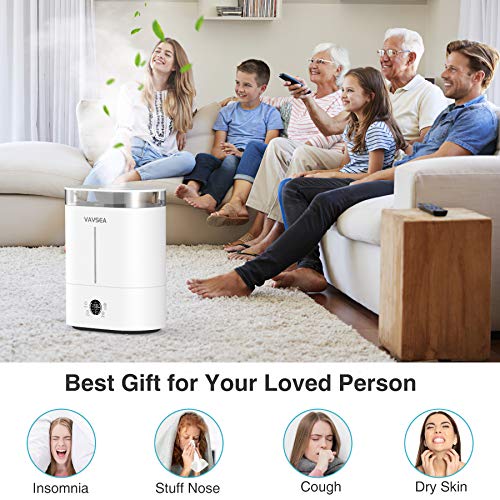 VAVSEA Humidificador ultrasónico 4L Bebé, Difusor de Aroma con alta capacidad de depósito de agua, apagado automático, Eficiente y silencioso, ideal para bebés, yoga y dormitorios VAVSEA Humidificador ultrasónico 4L Bebé, Difusor de Aroma con alta capacidad de depósito de agua, apagado automático, Eficiente y silencioso, ideal para bebés, yoga y dormitorios