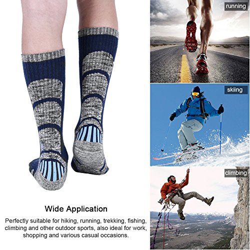 VBIGER 3 pares Calcetines de Invierno Térmico para Hombre Largo Algodón Calcetines de Deportivos Esquí Senderismo Ciclismo