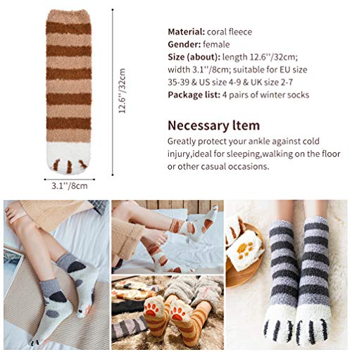 VBIGER Calcetines de Piso Calcetines de Invierno Calientes para Mujer Calcetines Termicos de Mujer Vellón de Coral Abrigados