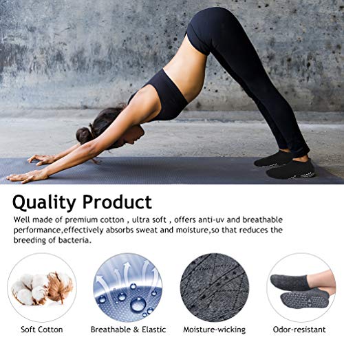 VBIGER Calcetines Yoga Antideslizantes para Mujeres Calcetines Deportivos para Ejercicio Interior, Pilates,Yoga, Ballet, Fitness,3 Pares VBIGER Calcetines Yoga Antideslizantes para Mujeres Calcetines Deportivos para Ejercicio Interior, Pilates,Yoga, Ballet, Fitness,3 Pares