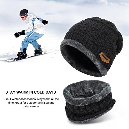 VBIGER Gorras Con Bufanda y Gorros de punto Sombreros de Invierno Hombre VBIGER Gorras Con Bufanda y Gorros de punto Sombreros de Invierno Hombre