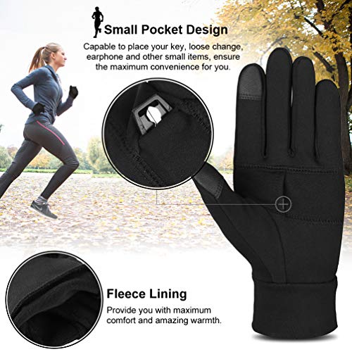 VBIGER Guante de Otoño Invierno Bicicleta Correr al Aire Libre Guantes Calientes con Reflectante,Unisex