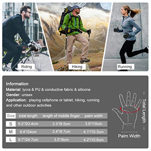 VBIGER Guantes de Invierno Guantes de Correr Ciclismo Antideslizantes Guantes Deportivos para Hombres y Mujeres, S VBIGER Guantes de Invierno Guantes de Correr Ciclismo Antideslizantes Guantes Deportivos para Hombres y Mujeres, S