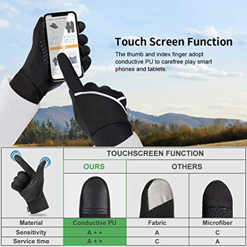 VBIGER Guantes Invierno Hombre Mujeres Anti-Deslizantes Táctil Antideslizantes con Pantalla táctil de Correr Ciclismo Moto Deportivos. (L) VBIGER Guantes Invierno Hombre Mujeres Anti-Deslizantes Táctil Antideslizantes con Pantalla táctil de Correr Ciclismo Moto Deportivos. (L)