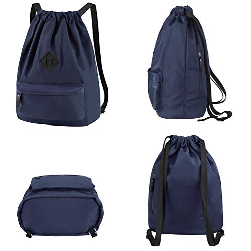 Vbiger Mochila de Cuerda Unisex Azul Oscuro Vbiger Mochila de Cuerda Unisex Azul Oscuro