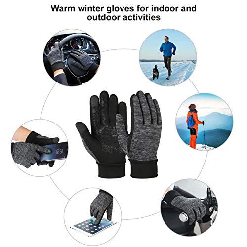 VBIGER Pantalla Táctil Antideslizante de la Silicona Deportes Guantes Calientes al Aire Libre del Otoño e Invierno,Unisex