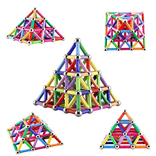Veatree Bloques Magnéticos de Construcción para Niños Palos Magnéticos 206 Piezas Juguete Educativo para el Desarrollo Integral para Mayores de 4 Años Veatree Bloques Magnéticos de Construcción para Niños Palos Magnéticos 206 Piezas Juguete Educativo para el Desarrollo Integral para Mayores de 4 Años