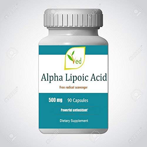 Ved ácido alfa lipoico | Sin OMG, Sin Gluten | Ayuda a mantener el nivel de azúcar en la sangre | 500mg, 90 cápsulas