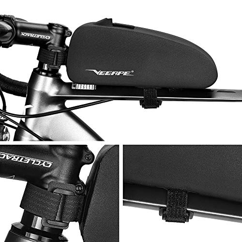 VEEAPE Bolsa Impermeable para Cuadro de Bicicleta MTB Bolsa para Bicicleta de Carretera Tubo Frontal Gran Capacidad, Velcro Ajustable/Material Reflectante VEEAPE Bolsa Impermeable para Cuadro de Bicicleta MTB Bolsa para Bicicleta de Carretera Tubo Frontal Gran Capacidad, Velcro Ajustable/Material Reflectante