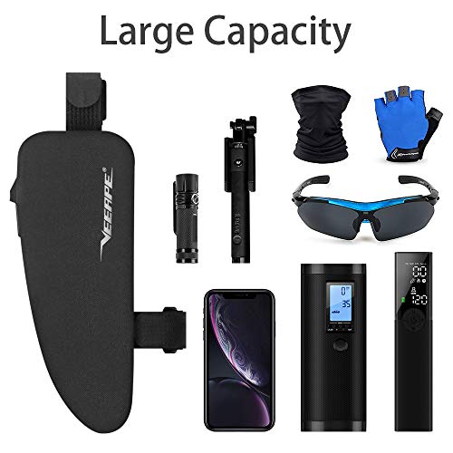 VEEAPE Bolsa Impermeable para Cuadro de Bicicleta MTB Bolsa para Bicicleta de Carretera Tubo Frontal Gran Capacidad, Velcro Ajustable/Material Reflectante VEEAPE Bolsa Impermeable para Cuadro de Bicicleta MTB Bolsa para Bicicleta de Carretera Tubo Frontal Gran Capacidad, Velcro Ajustable/Material Reflectante