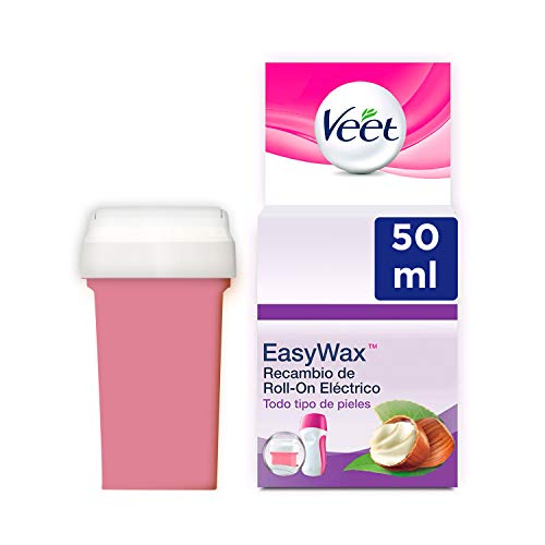 Veet Cera Depilatoria Recambio Roll-On Eléctrico EasyWax con Manteca de Karité para Todo Tipo de Pieles, 50 ml Veet Cera Depilatoria Recambio Roll-On Eléctrico EasyWax con Manteca de Karité para Todo Tipo de Pieles, 50 ml