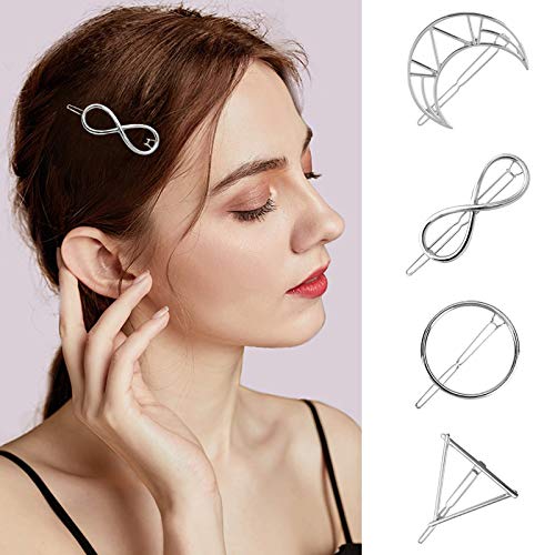 VEGCOO 20 Piezas Clips de Pelo, Gomas Pelo Elastica Pinzas Pelo de Diamantes de Imitación, Horquilla de Metal, Accesorios de Pelo para Mujer Chica y Niña