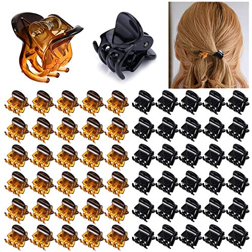 VEGCOO 60 Piezas Mini Clips de Pelo, Horquillas Plásticas Garras de Pelo Accesorios de Cabello para Mujeres Niñas VEGCOO 60 Piezas Mini Clips de Pelo, Horquillas Plásticas Garras de Pelo Accesorios de Cabello para Mujeres Niñas
