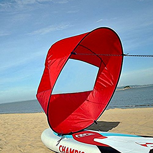 Vela para Kayak, Kayak Vela Paddle 42 Pulgadas Accesorios de Kayak Canoa Compacto y Portátil ( Color : Rojo )