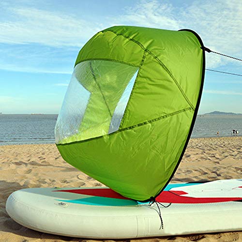 Vela para Kayak,Vela Plegable de Kayak a Favor del Viento, Tabla de Remo Duradera de 42"con Viento a Prueba de Viento, Vela emergente instantánea para Canoa de velero de Kayak,Compacto y portátil