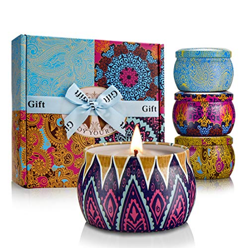 Velas Perfumadas, 5.56oz Cera de Soja, Aromaterapia Velas de Regalo, Juegos de Velas para Cumpleaños, Aniversario, Día de San Valentín, Navidad, Aliviar el Estrés y Uso Diario, Set de 4 Regalos Mujer Velas Perfumadas, 5.56oz Cera de Soja, Aromaterapia Velas de Regalo, Juegos de Velas para Cumpleaños, Aniversario, Día de San Valentín, Navidad, Aliviar el Estrés y Uso Diario, Set de 4 Regalos Mujer